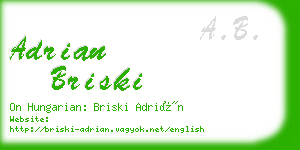 adrian briski business card